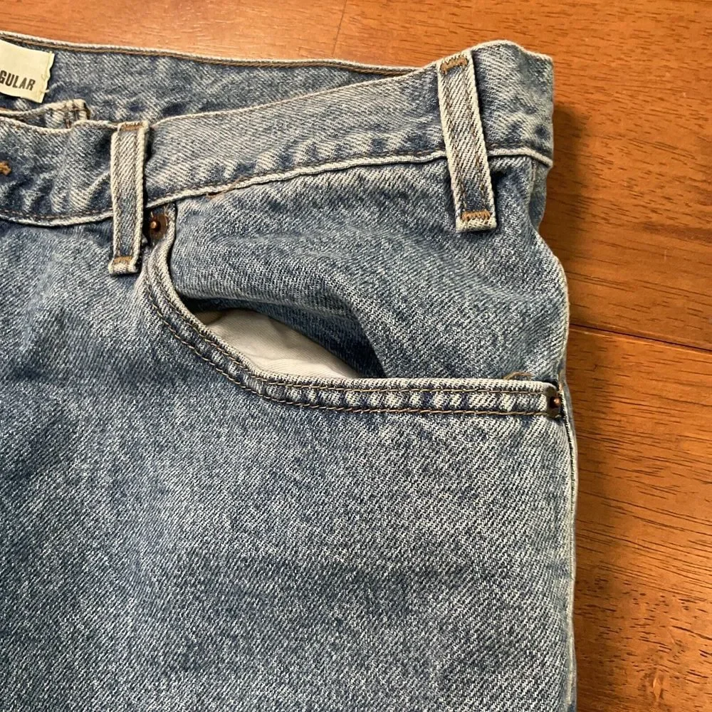 Signature by Levi Strauss & Co. Regular Straight Jeans Men's 40x30 Blue Medium